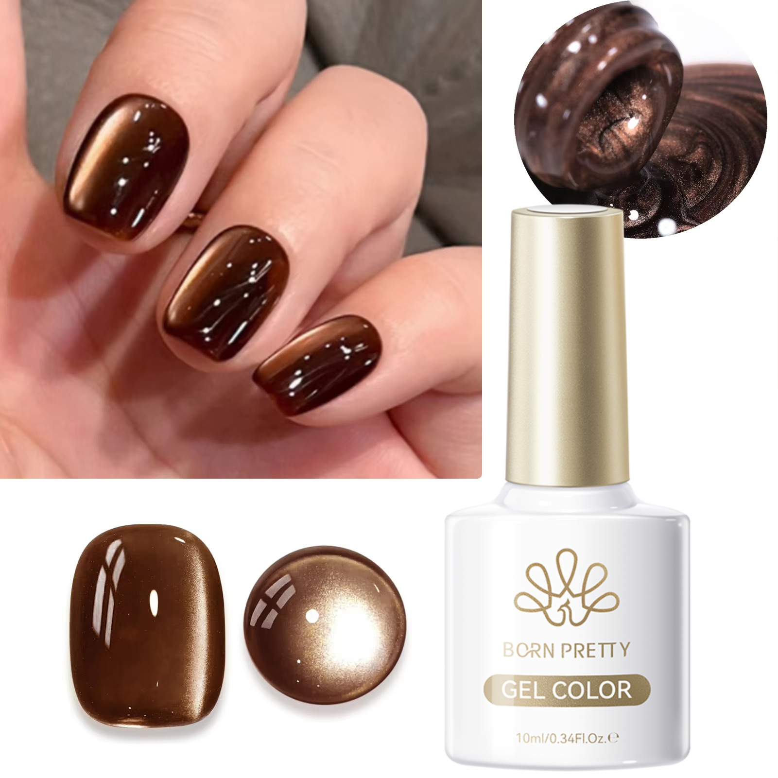 Resin Art Varnish - BORN PRETTY 10ml Dark Brown Red