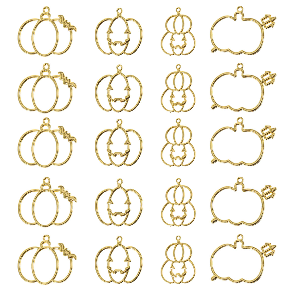 Resin Art Pendant - 20Pcs DIY Pumpkin Resin Pendant Mold