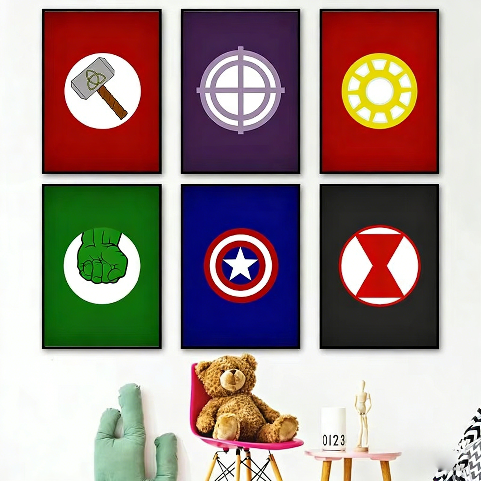 Resin Art For Kids - Classic Movie Superhero Art Prints Minimalist