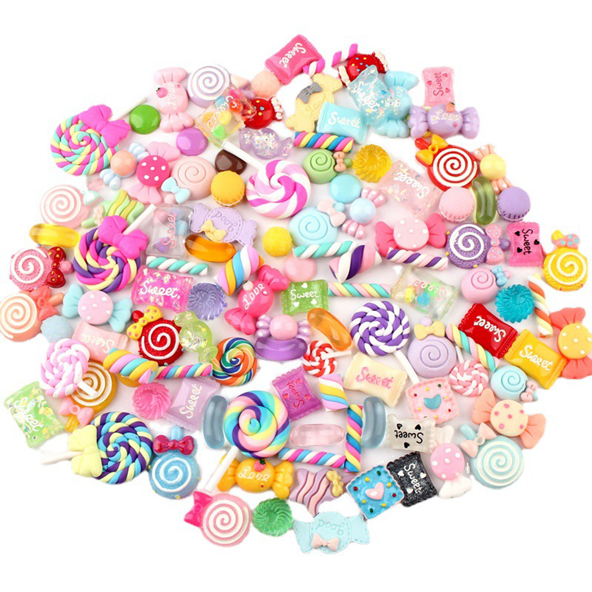 Resin Art For Sale - 30pcs Random Candy Slime Charms Cute