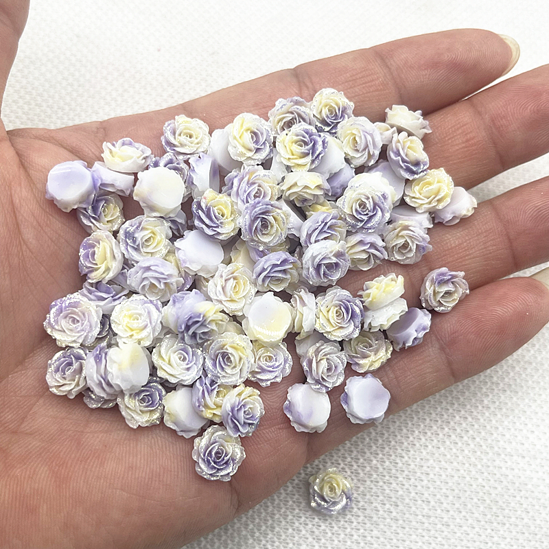 Resin Art Flowers - 30pcs 13mm High Quality Glitter Resin