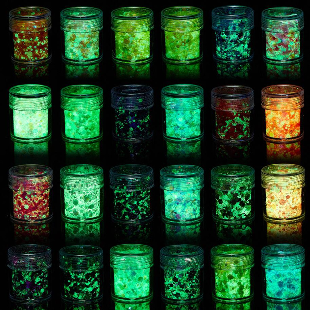 Resin Art Uv Light - 24 Colors Luminous Sequins Glow in