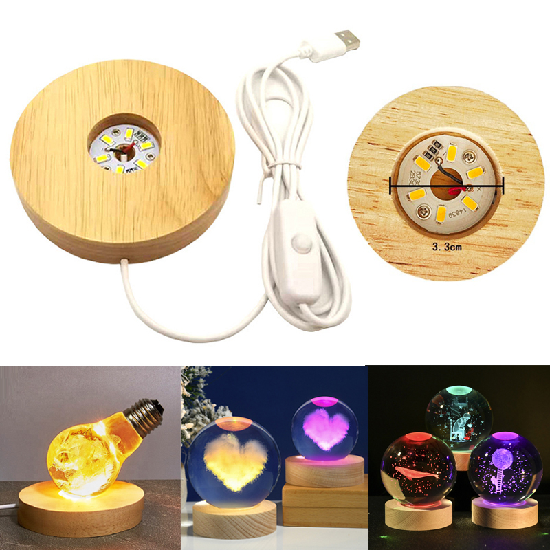 Resin Art Display Round Wood C - Resin Art Uv Light recension och pris