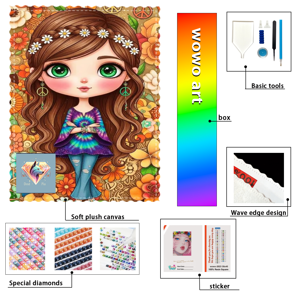 【Piu Diamond Art】Chica de anim - Resin Art To Buy recension och pris