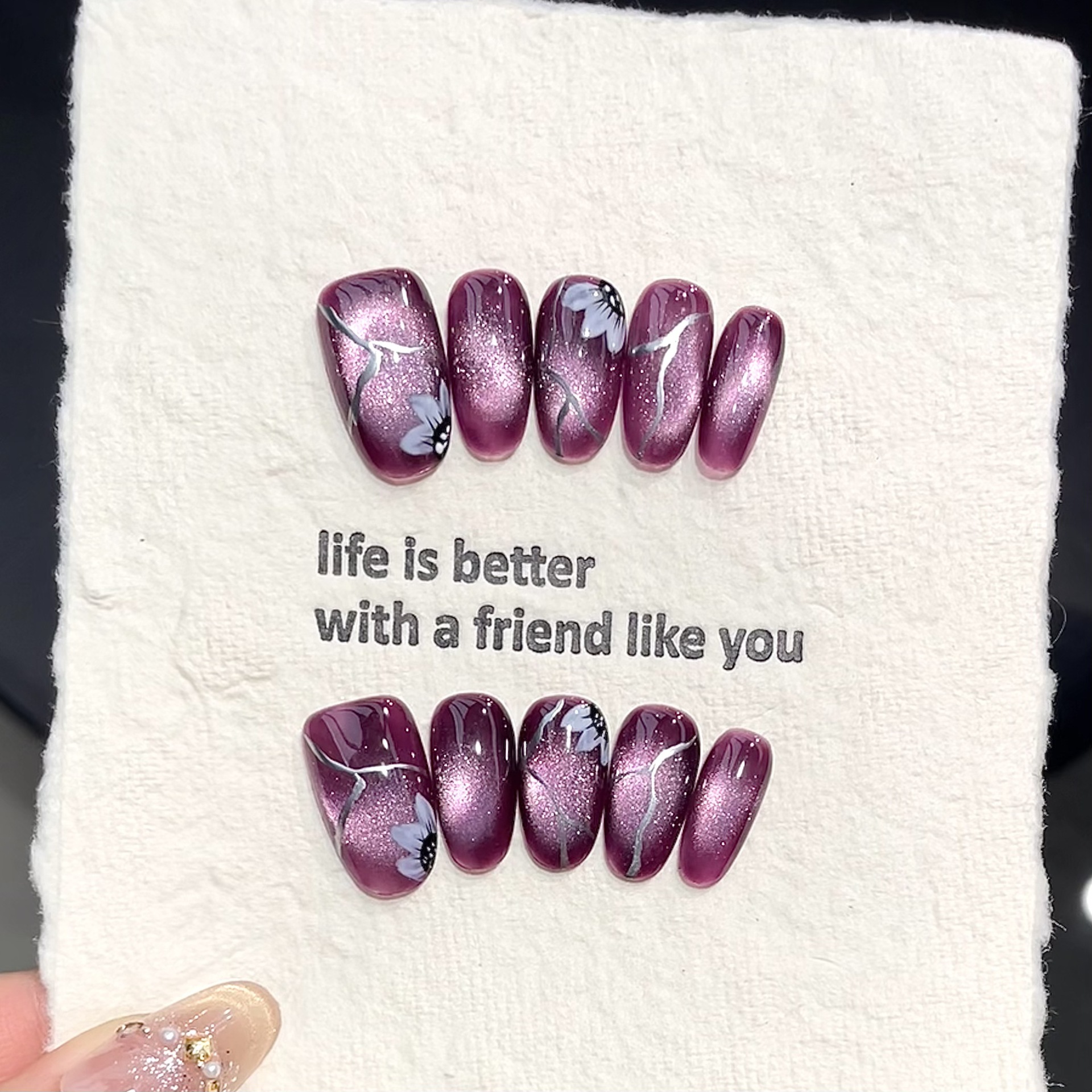 10pcs Handmade Pressed Oval Na - Resin Art Flowers recension och pris