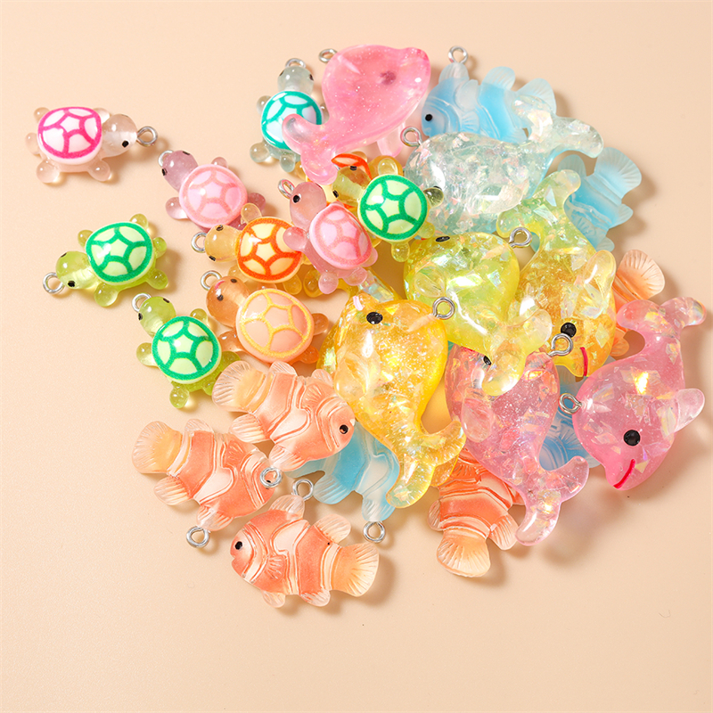 20pcs Cartoon Animal Charms Re - Resin Art Necklace recension och pris