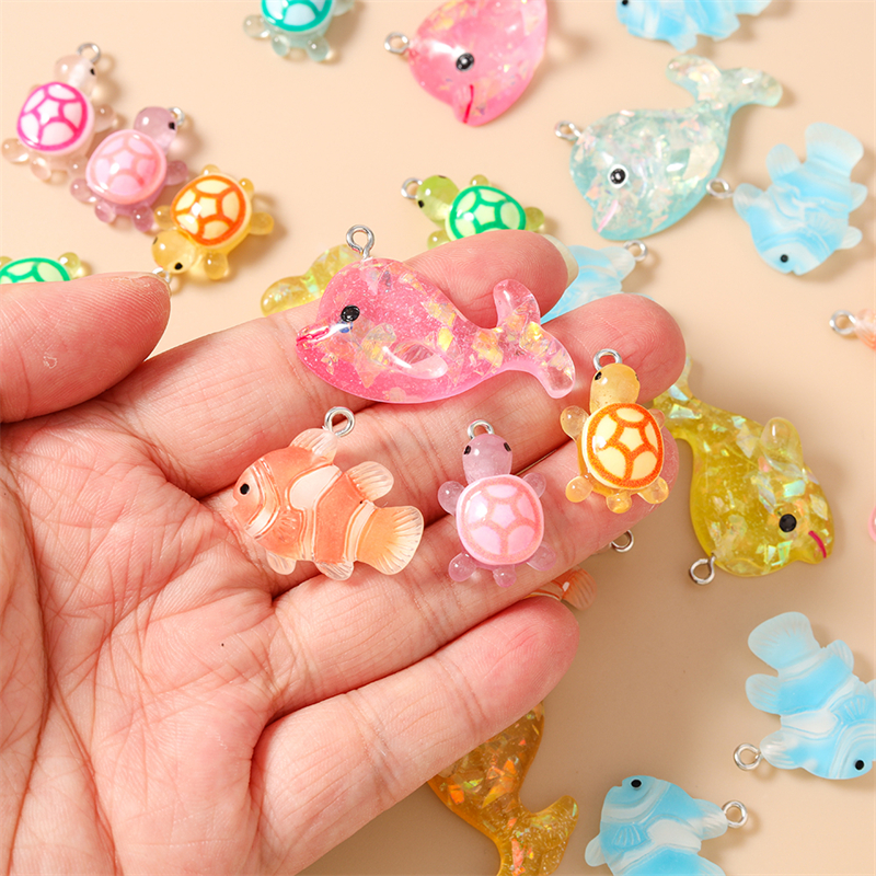 20pcs Cartoon Animal Charms Re - Resin Art Necklace recension och pris