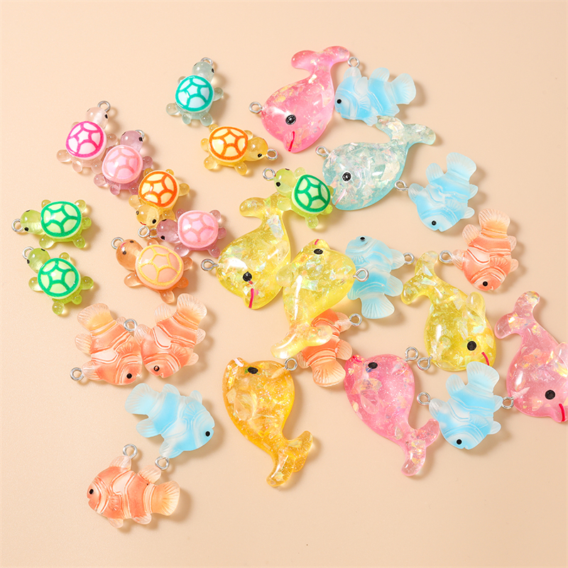 20pcs Cartoon Animal Charms Re - Resin Art Necklace recension och pris
