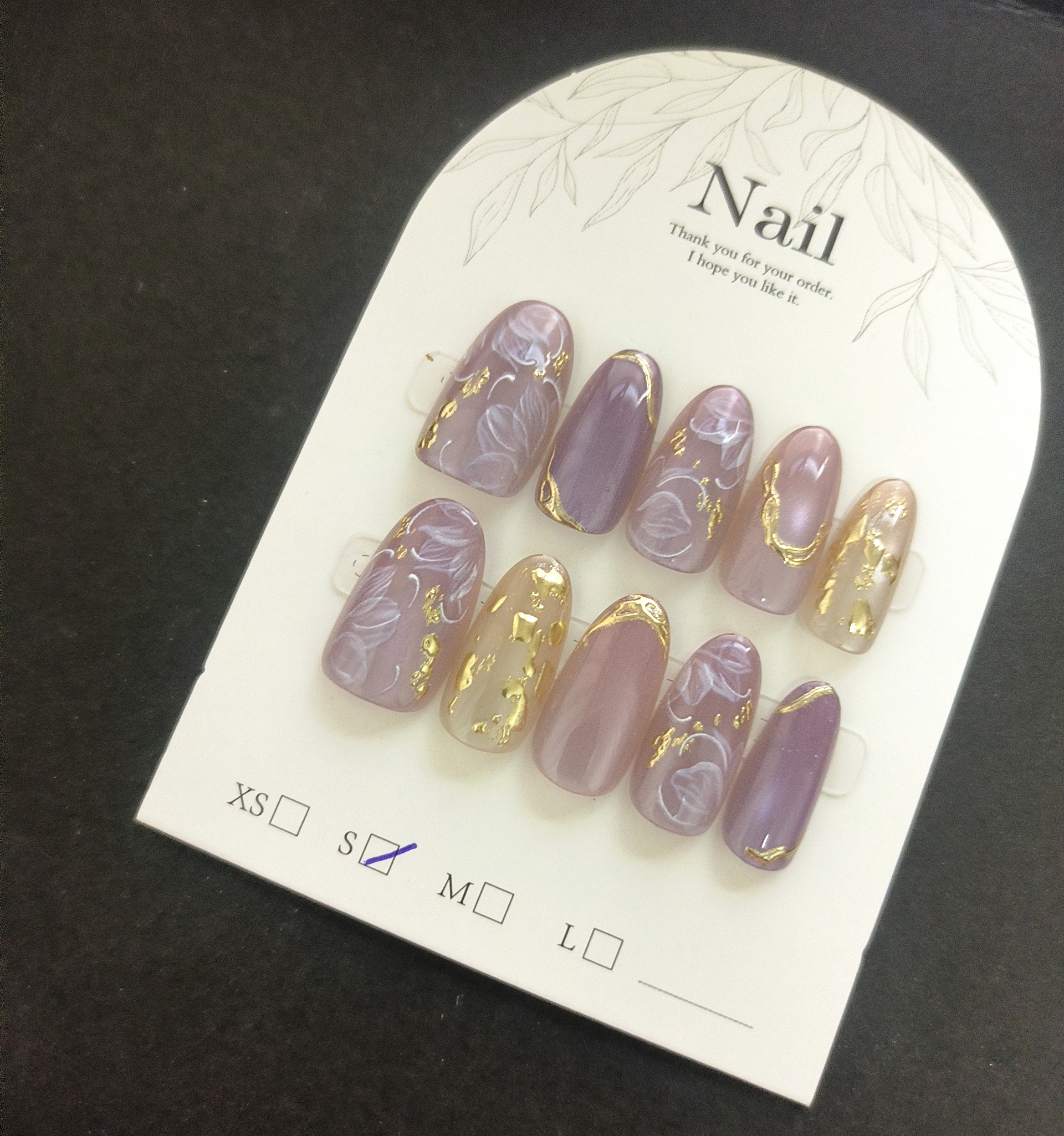 10pcs Handmade Press On Nails  - Resin Art Flowers recension och pris