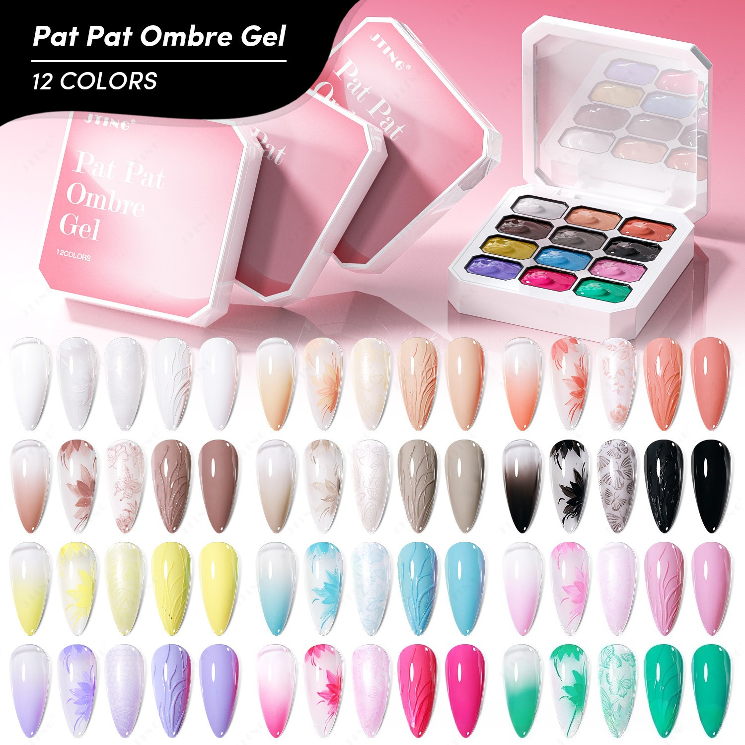 12Colors 4IN1 Pat Ombre Gel Na - Resin Art Easy recension och pris