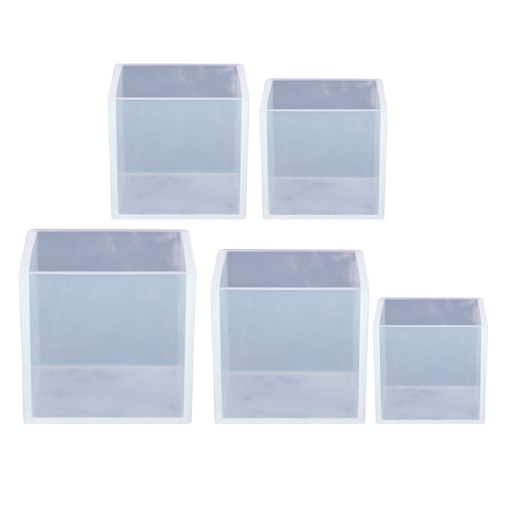 5Pcs Silicone Cube Mold for Re - Resin Art Cube recension och pris
