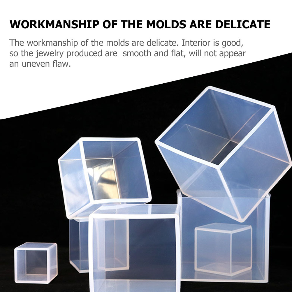 5Pcs Silicone Cube Mold for Re - Resin Art Cube recension och pris