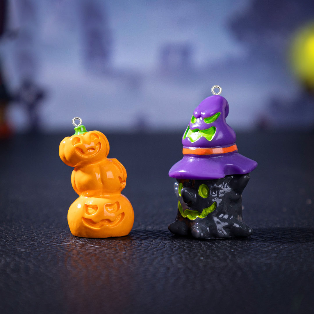 5pcs Halloween Pumpkin ghost S - Resin Art Pendant recension och pris