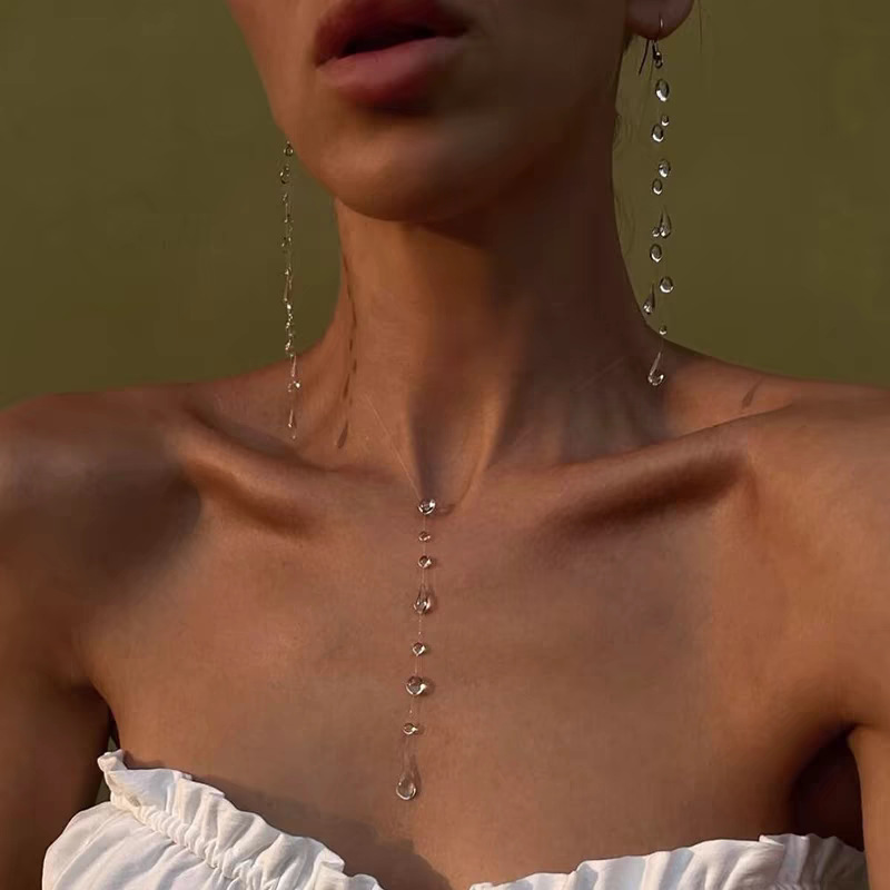 Fashion Handmade Water Drop Ne - Resin Art Necklace recension och pris