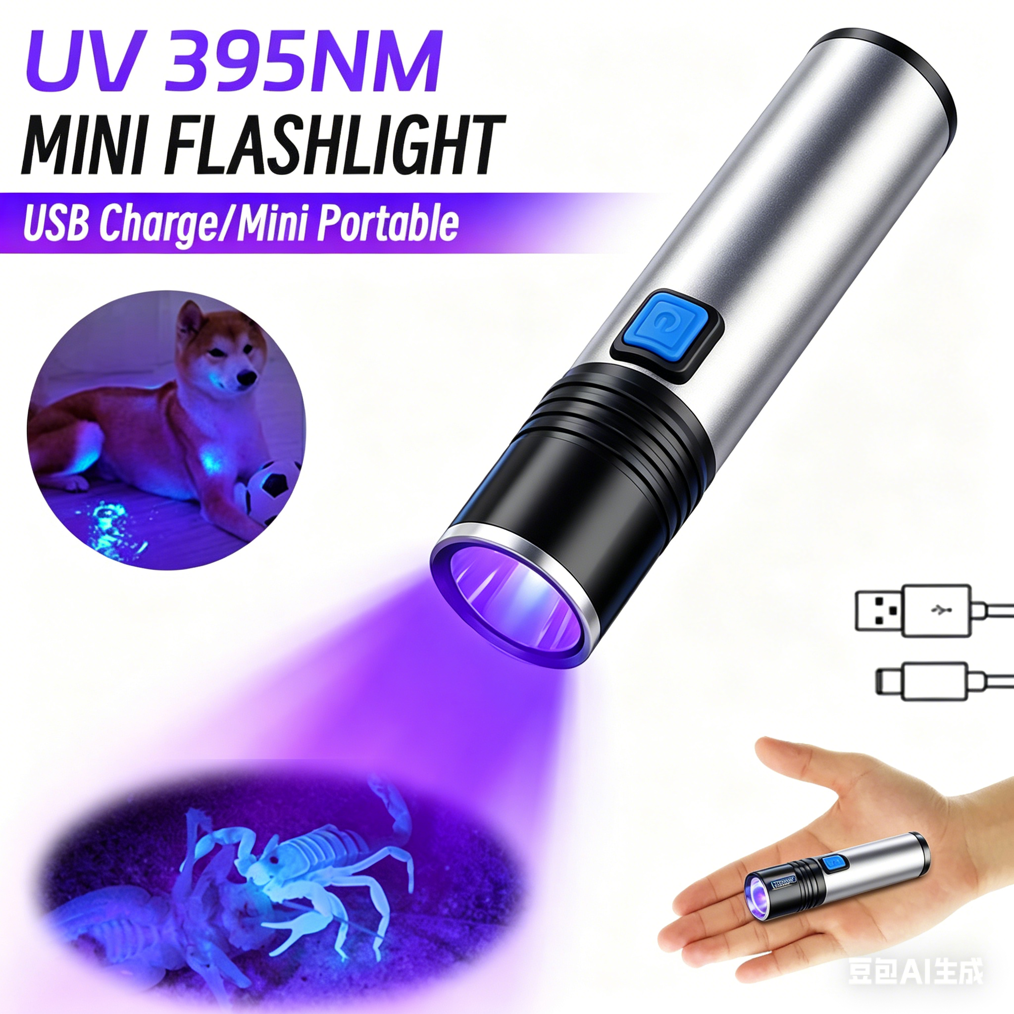 USB Rechargeable Zoomable UV F - Resin Art Uv Light recension och pris