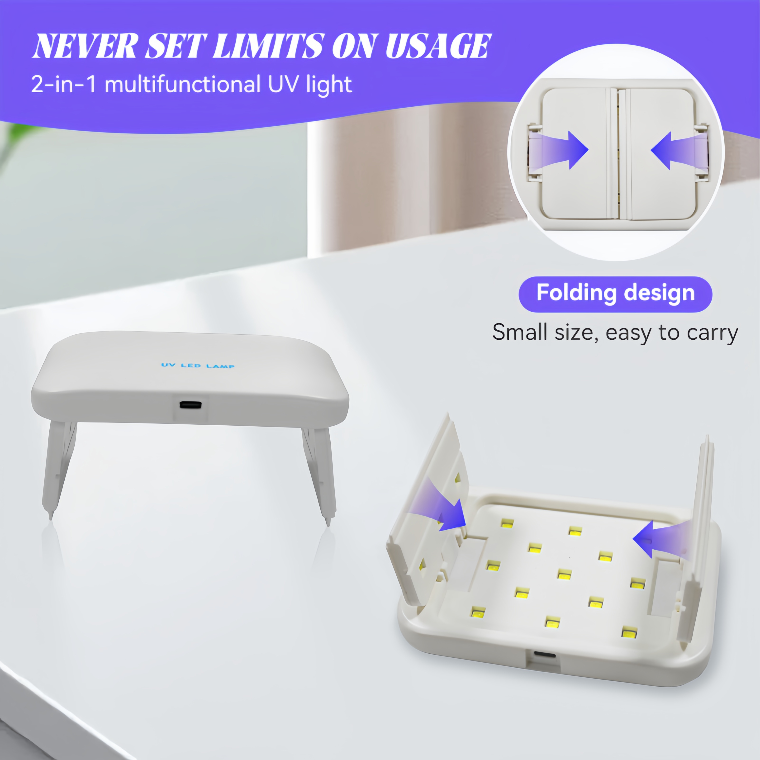 48W Dual-Sided UV Lamp Foldabl - Resin Art Uv Light recension och pris