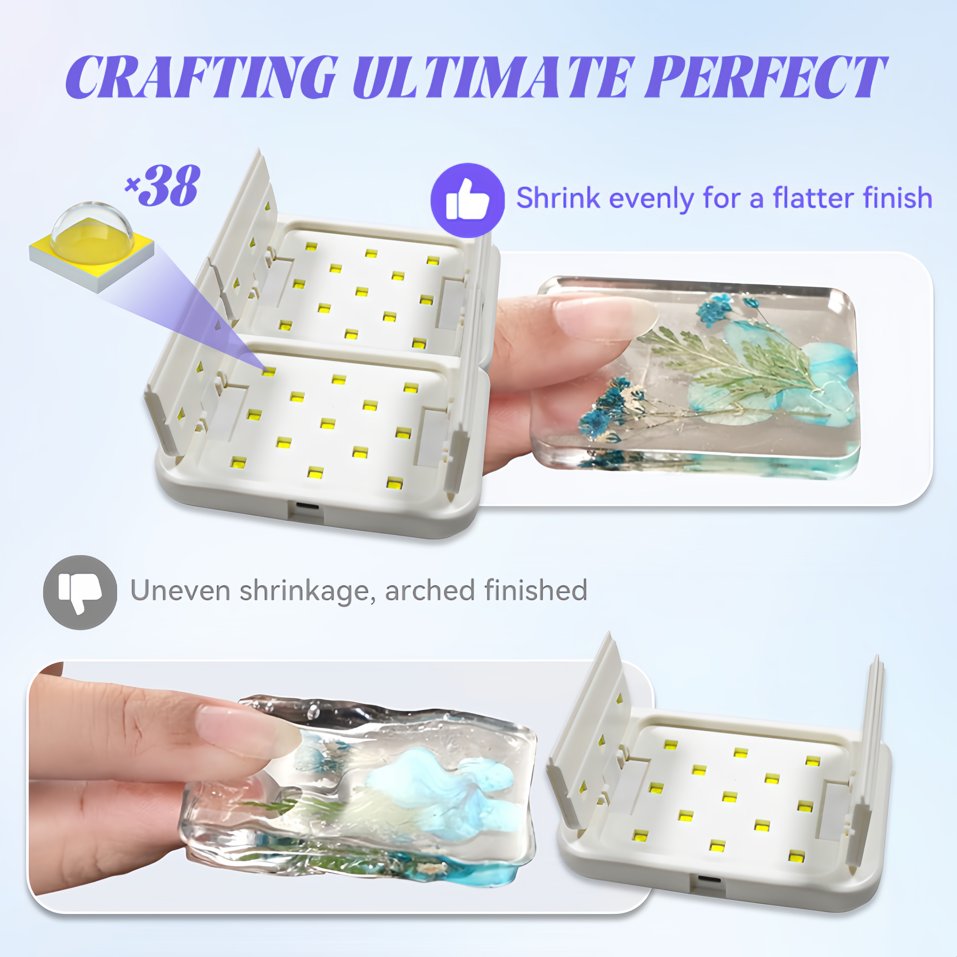48W Dual-Sided UV Lamp Foldabl - Resin Art Uv Light recension och pris