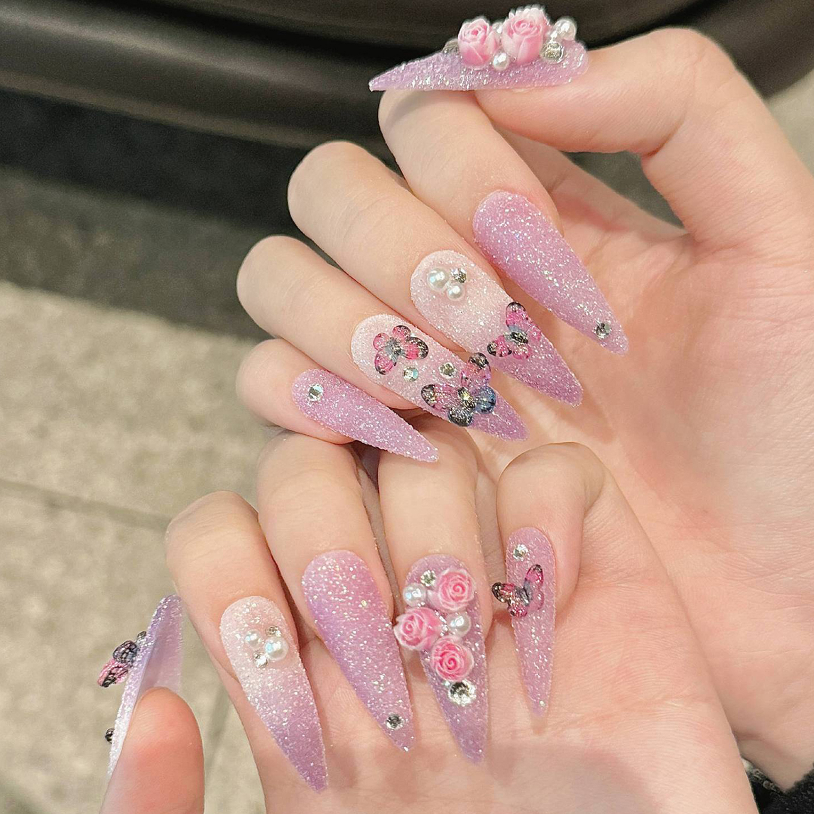10pcs Long Stiletto Handmade F - Resin Art Flowers recension och pris