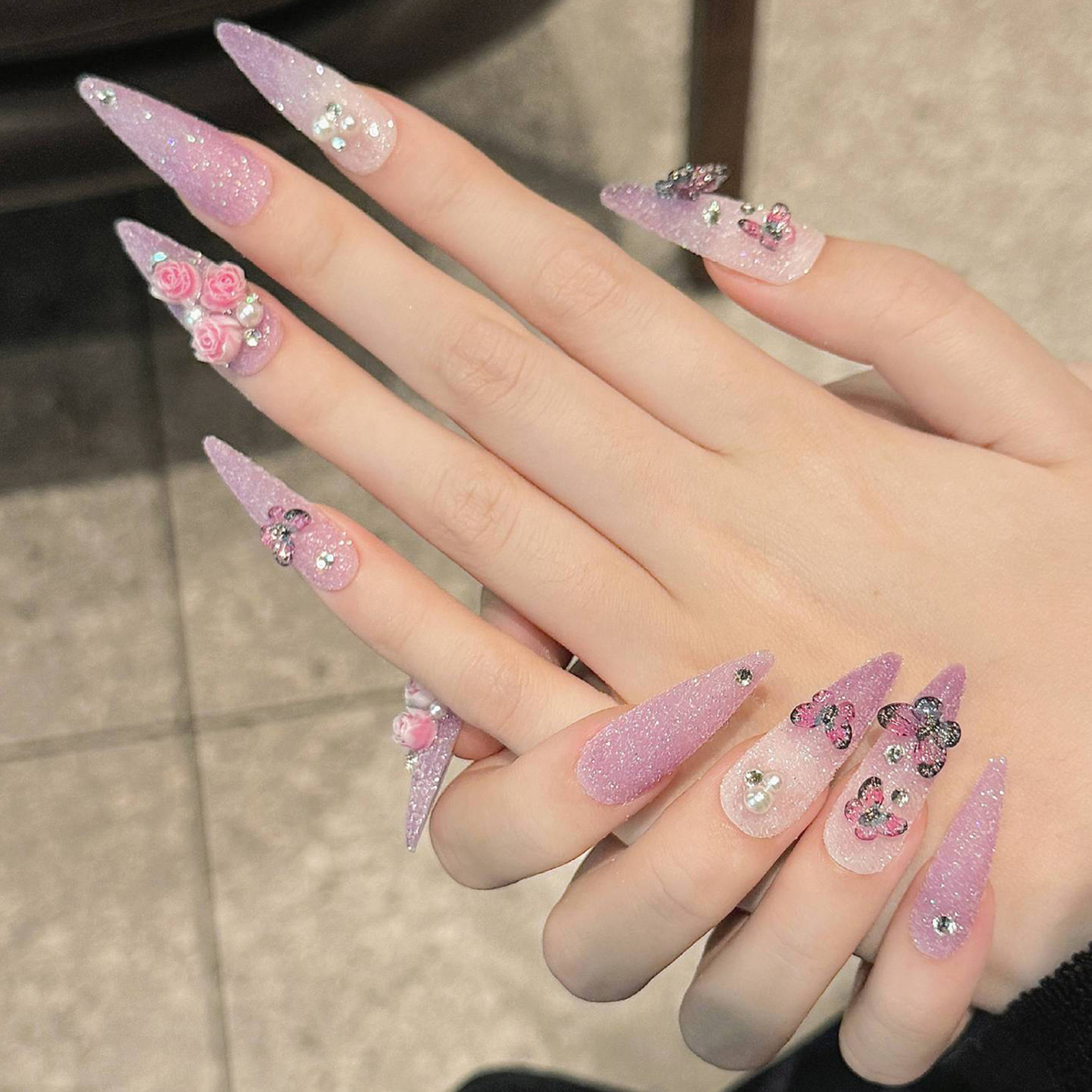 10pcs Long Stiletto Handmade F - Resin Art Flowers recension och pris