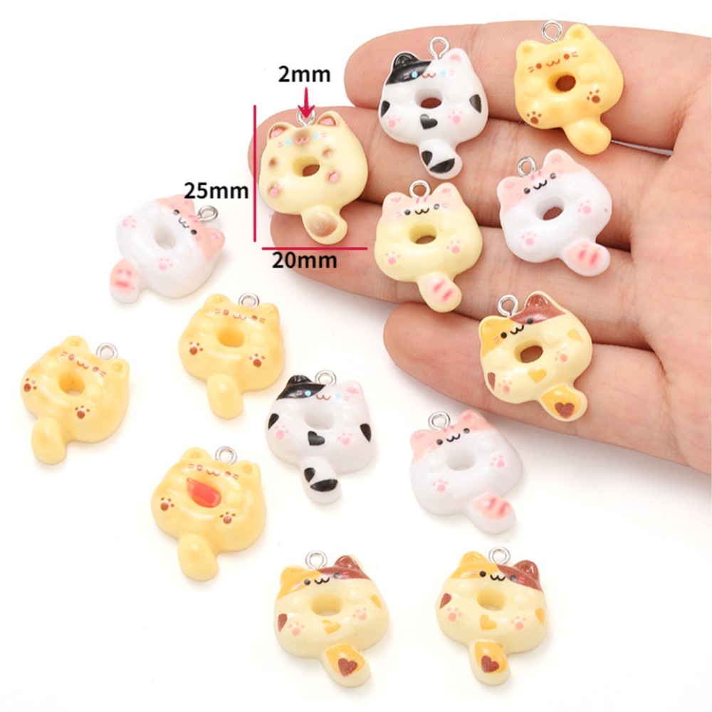 10Pcs Kawaii Cartoon Cat Resin - Resin Art For Sale recension och pris