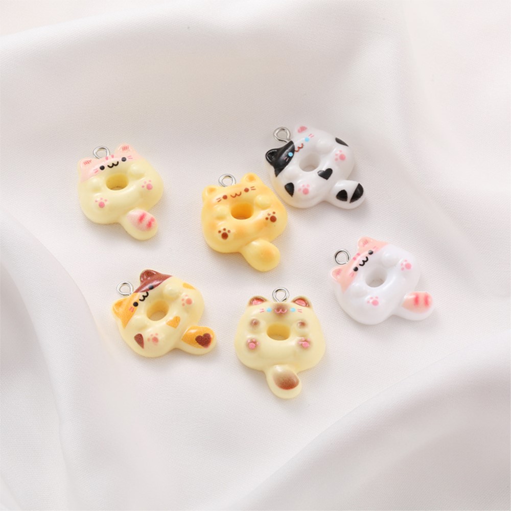 10Pcs Kawaii Cartoon Cat Resin - Resin Art For Sale recension och pris