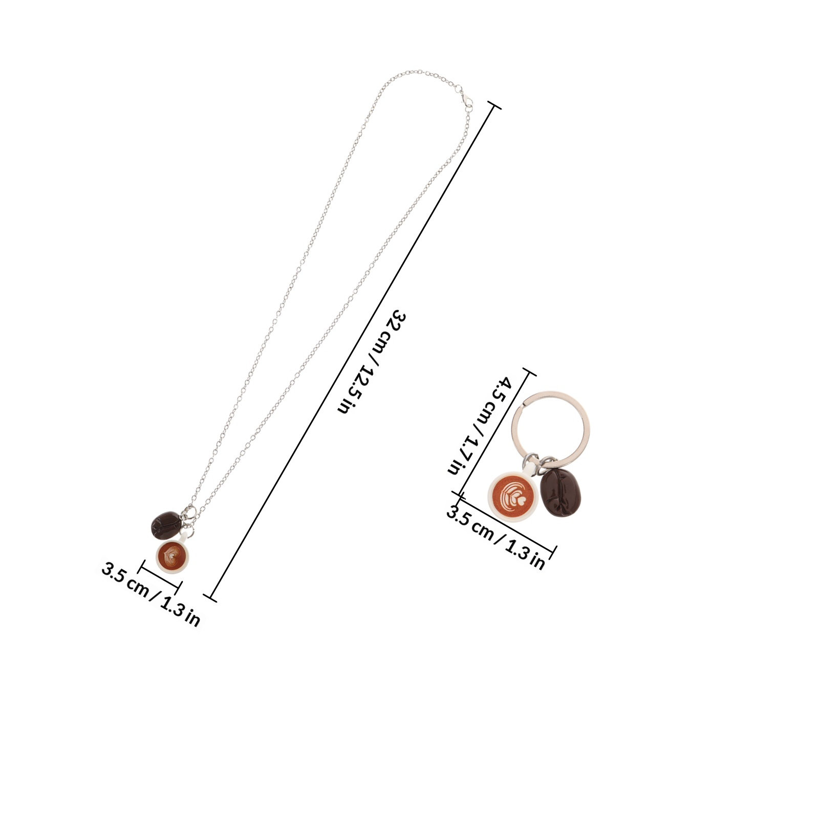 Coffee Bean Shaped Heart Penda - Resin Art Ring Design recension och pris