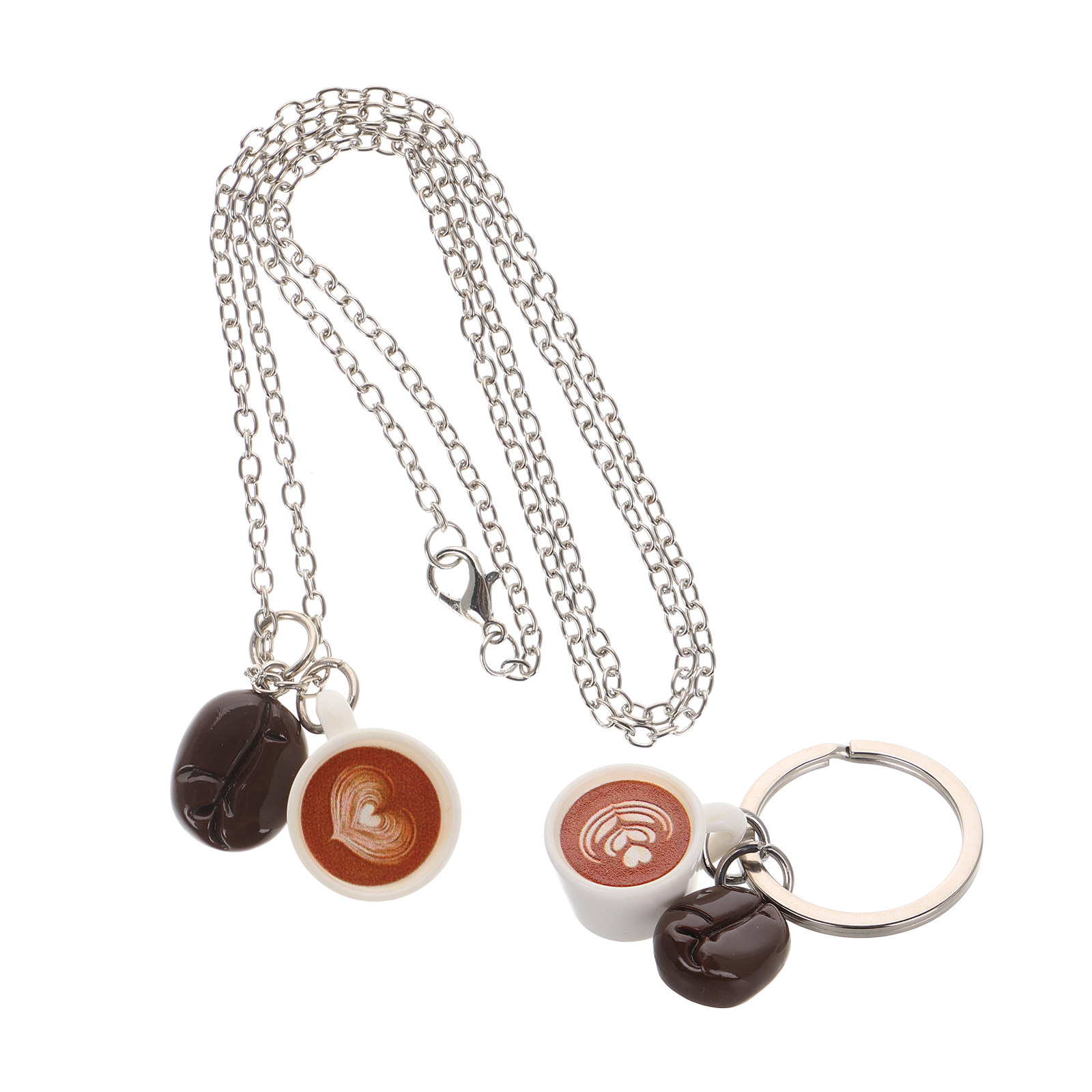 Coffee Bean Shaped Heart Penda - Resin Art Ring Design recension och pris
