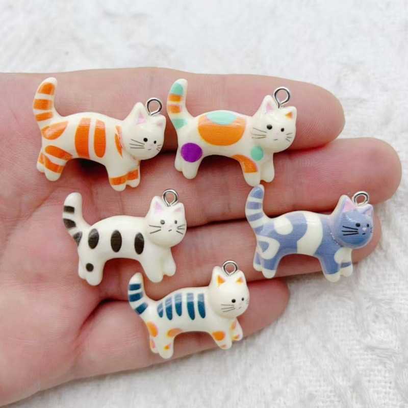 10pcs resin cartoon cat animal - Resin Art Pendant recension och pris
