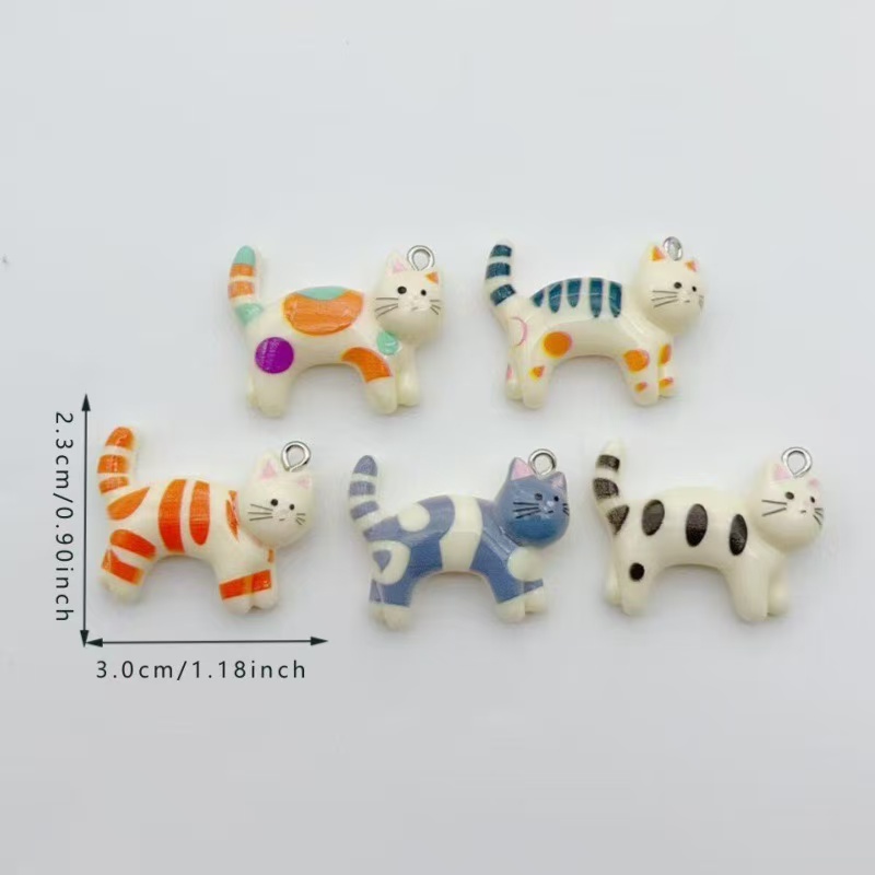 10pcs resin cartoon cat animal - Resin Art Pendant recension och pris