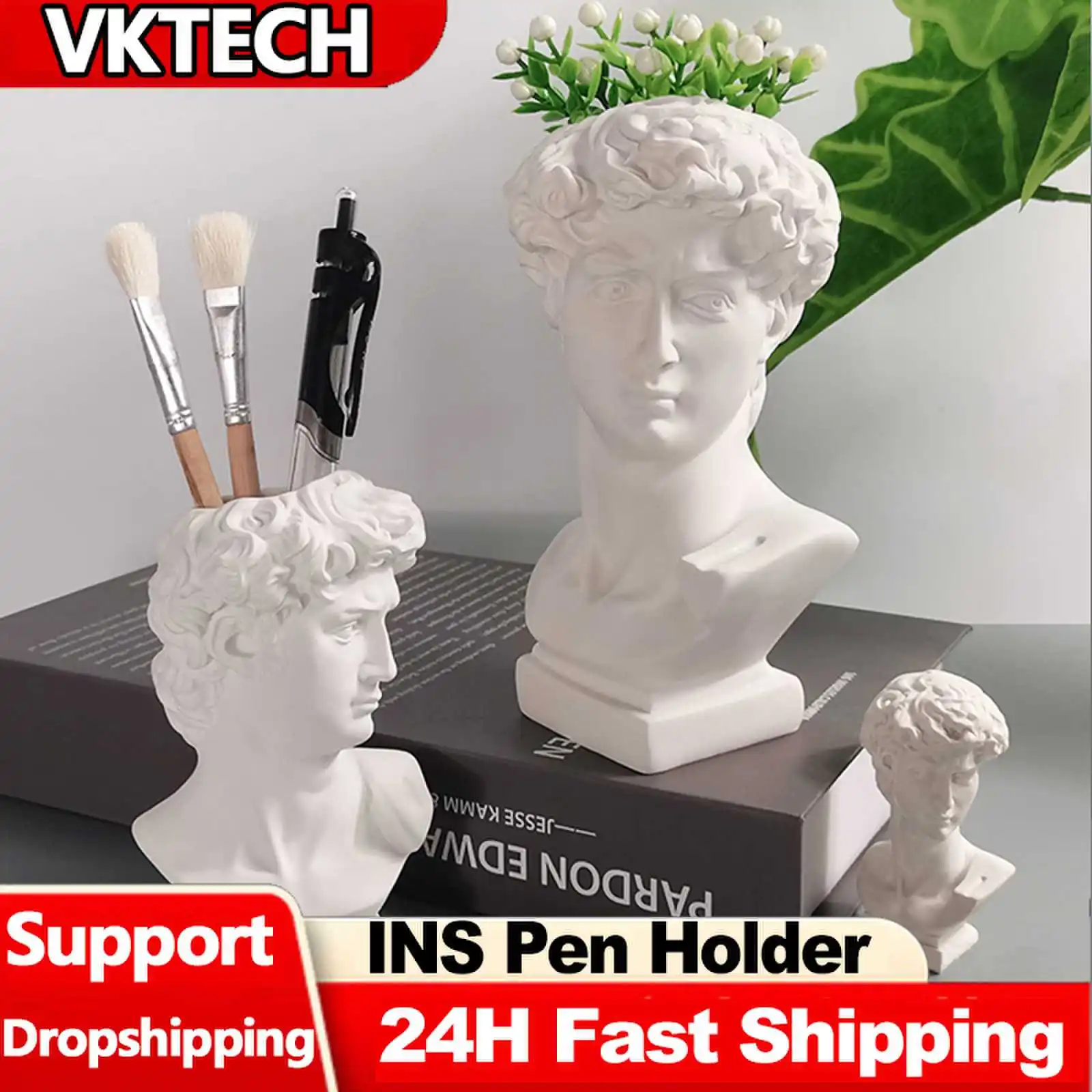 Creative Statue Pen Holder Scu - Resin Art Pen recension och pris