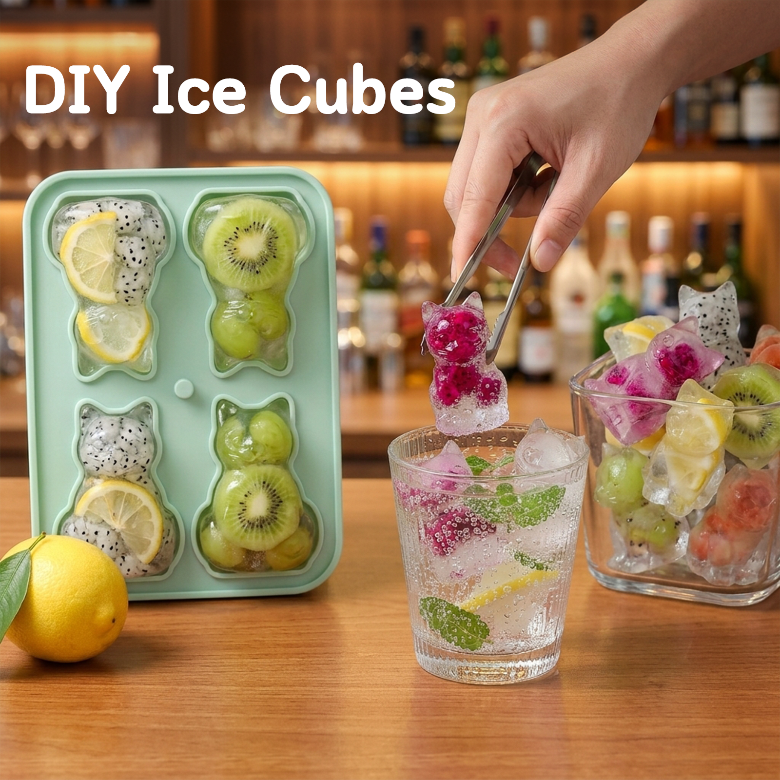 4 Cavity 3D Cat Shape Ice Make - Resin Art Cube recension och pris