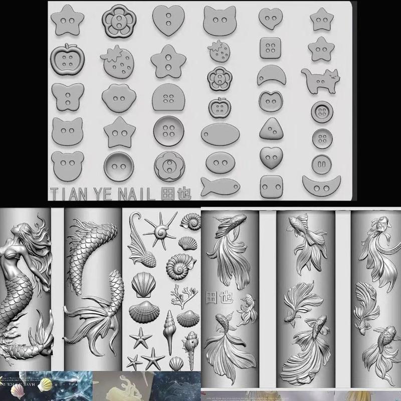 Z. 3D Soft Resin Nail Ocean Me - Resin Art Zone recension och pris