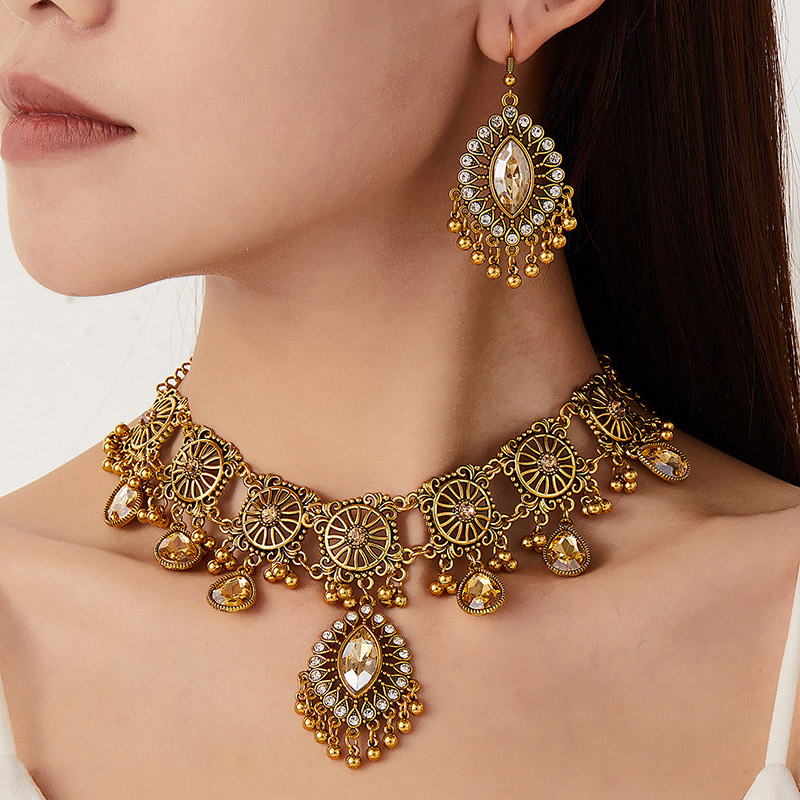 Retro Jewelry Set For Women Ho - Resin Art Necklace recension och pris