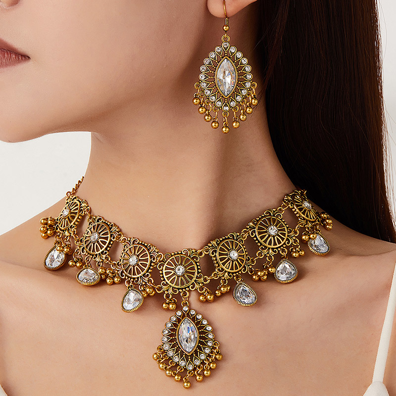 Retro Jewelry Set For Women Ho - Resin Art Necklace recension och pris