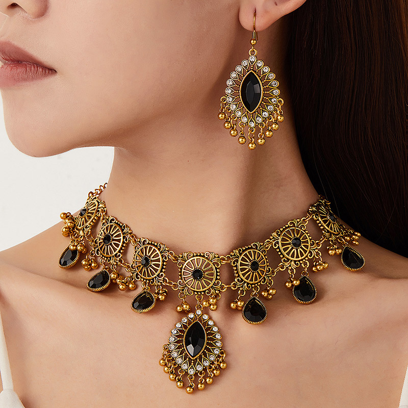 Retro Jewelry Set For Women Ho - Resin Art Necklace recension och pris