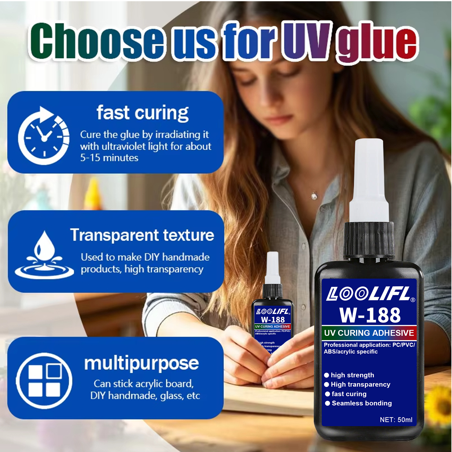 LOOLIFL 188 Strong 50ml UV res - Resin Art Uv Light recension och pris