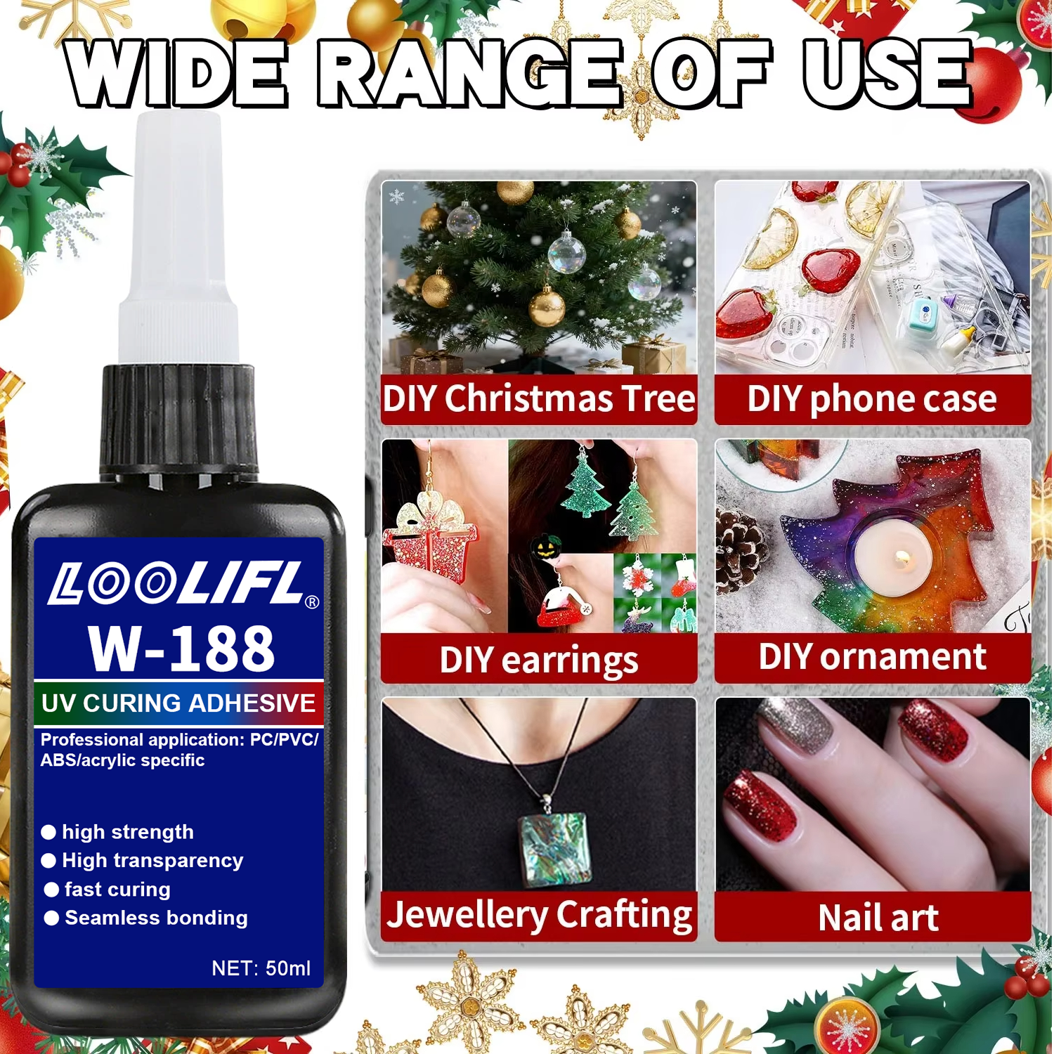 LOOLIFL 188 Strong 50ml UV res - Resin Art Uv Light recension och pris