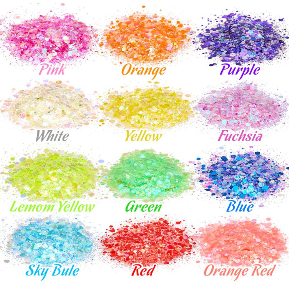 24 Colors Luminous Sequins Glo - Resin Art Uv Light recension och pris