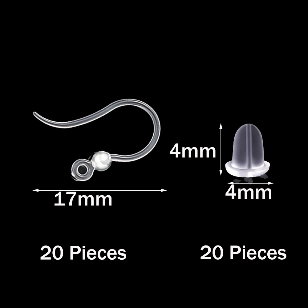 40pcs Clear Plastic Earring Ho - Resin Art For Sale recension och pris