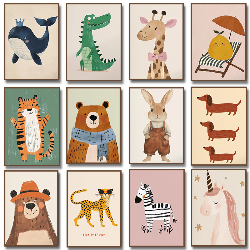 Cute Animal Illustration Poste - Resin Art For Kids recension och pris