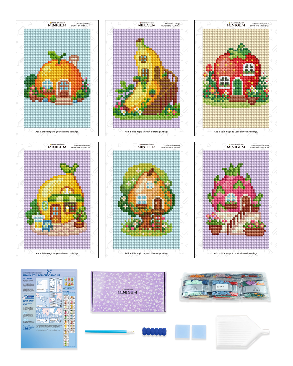 Forever Young Minigem 6PCS Fru - Resin Art Kits recension och pris