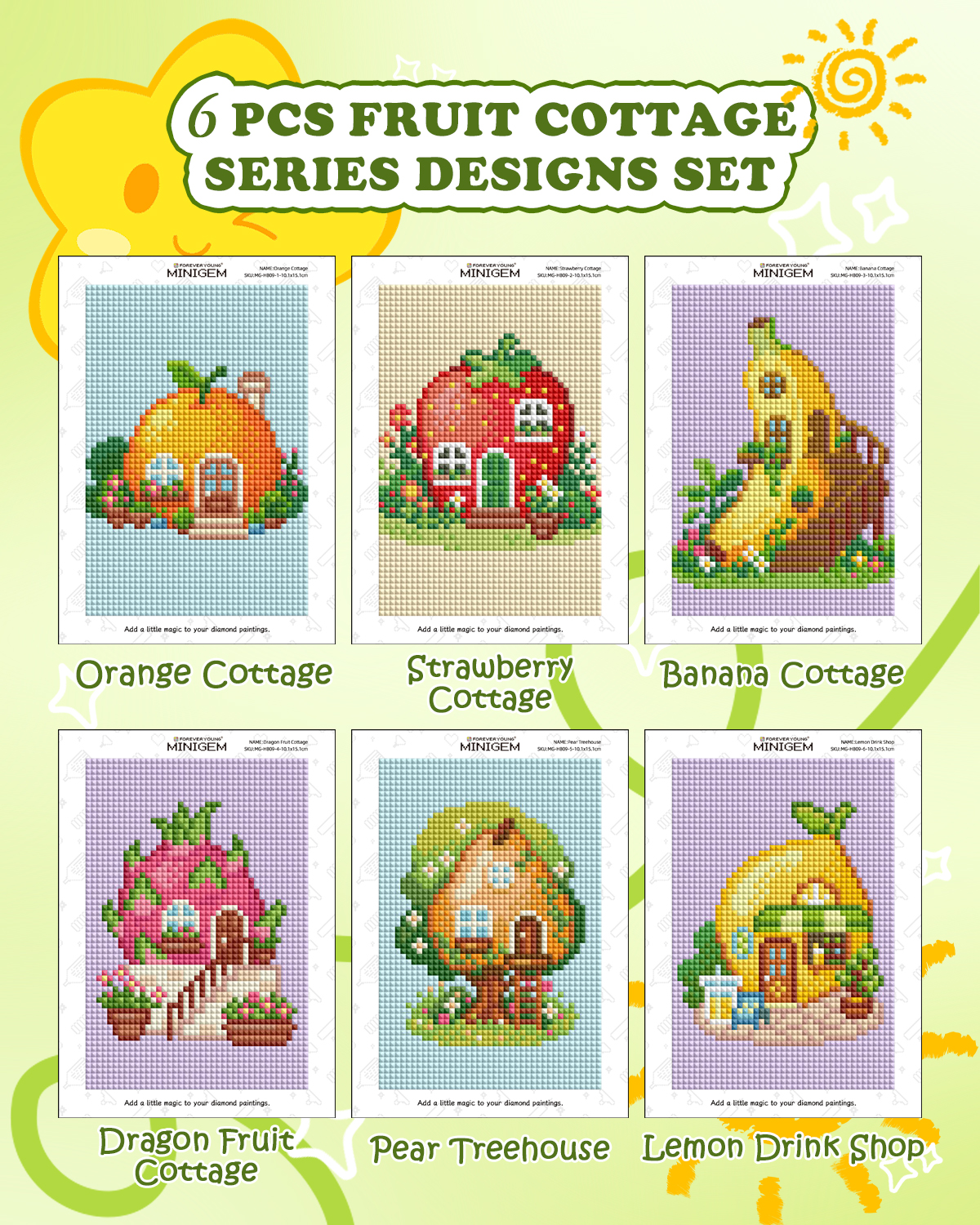 Forever Young Minigem 6PCS Fru - Resin Art Kits recension och pris