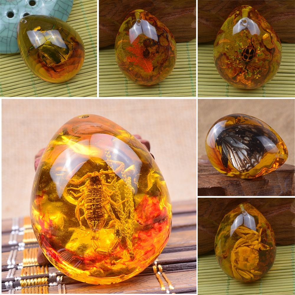 DIY Jewelry Craft Amber Stone  - Resin Art Necklace recension och pris