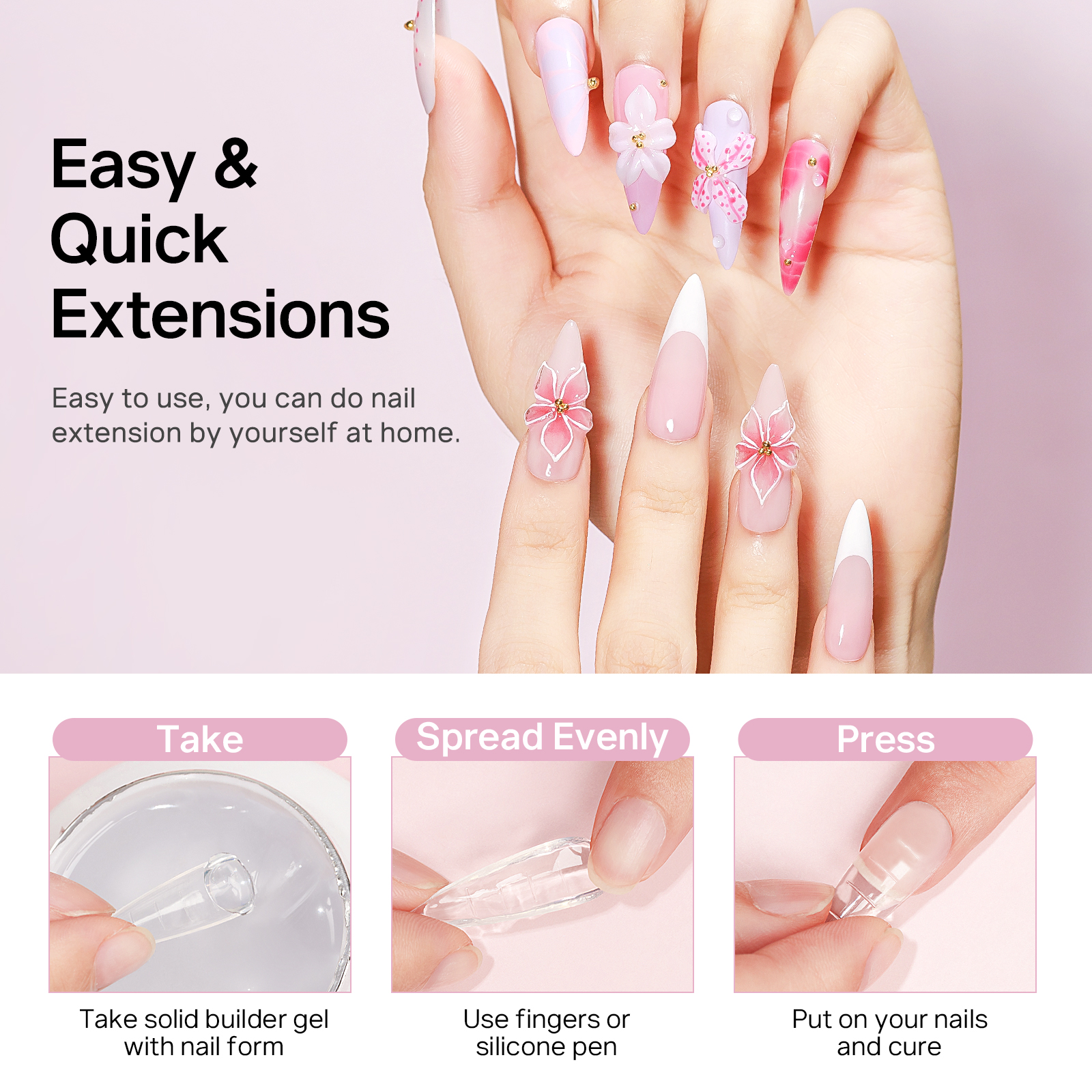 MIZHSE Builder Nail Gel White  - Resin Art Easy recension och pris