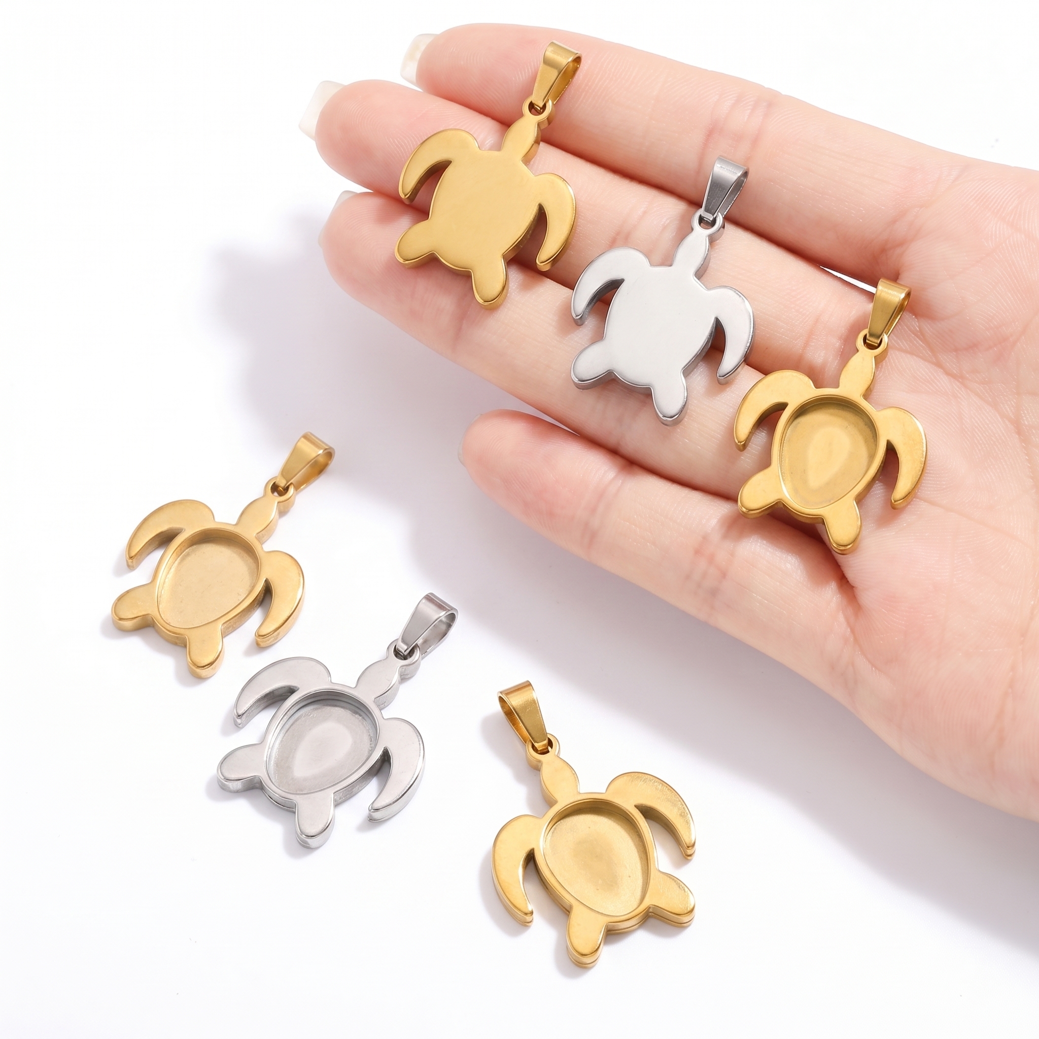 5pcs Stainless Steel Turtle Pe - Resin Art For Sale recension och pris