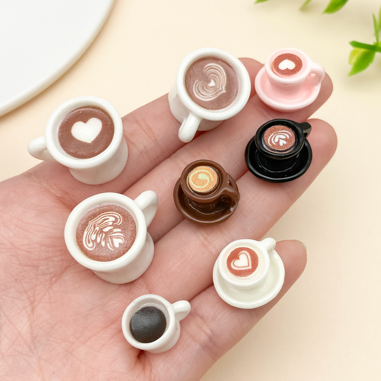 10/20pcs/lot Cute Latte Art Co - Resin Art Necklace recension och pris