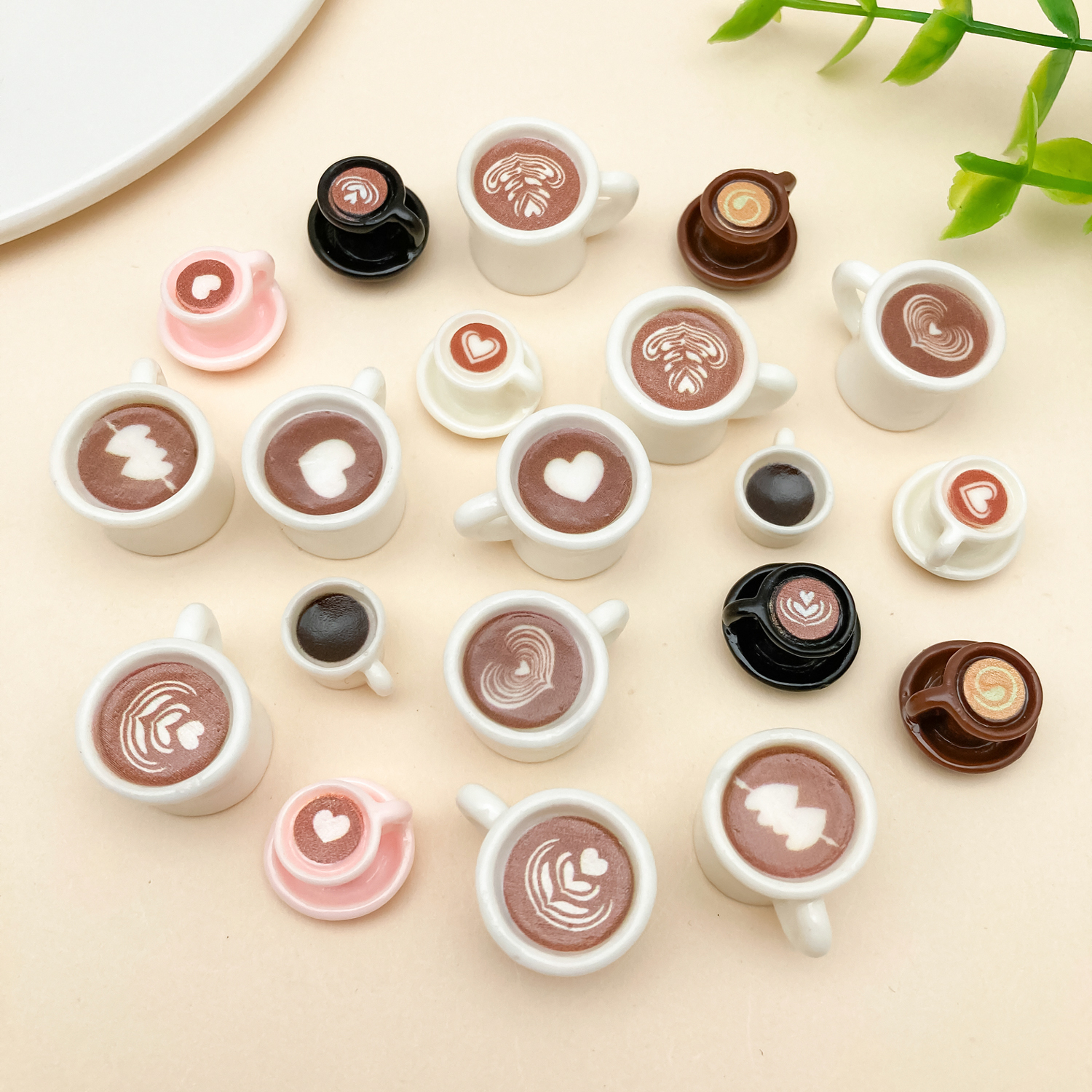 10/20pcs/lot Cute Latte Art Co - Resin Art Necklace recension och pris