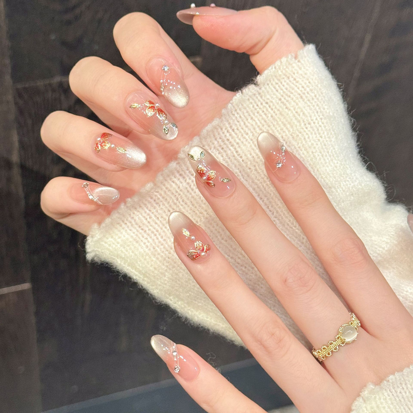 10pcs Handmade Fake Nails Pres - Resin Art Flowers recension och pris