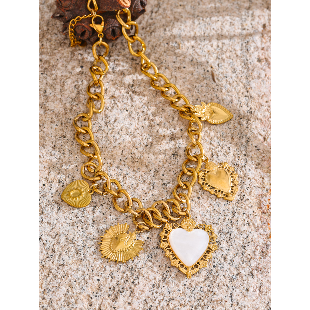 Yhpup 18K Golden Plated Stainl - Resin Art Necklace recension och pris