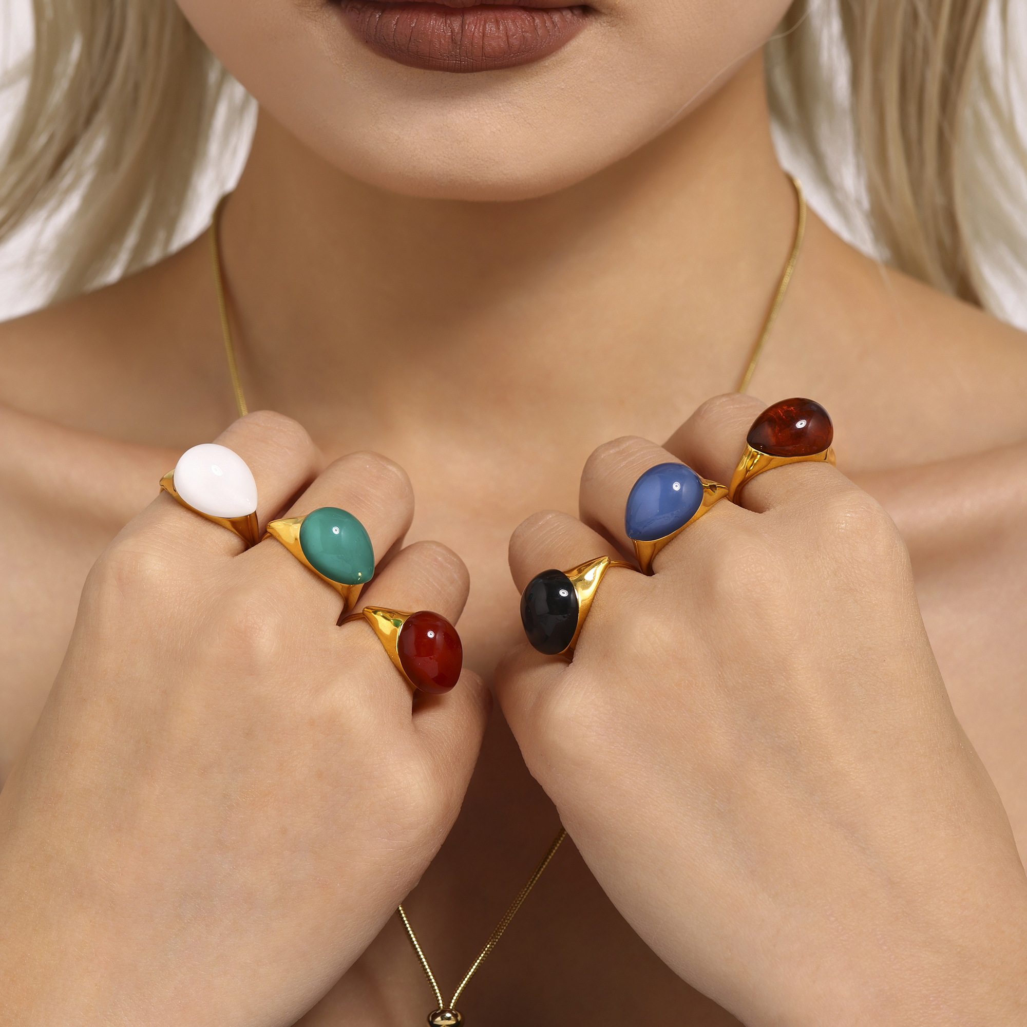 New Multi-color Resin Water Dr - Resin Art Necklace recension och pris
